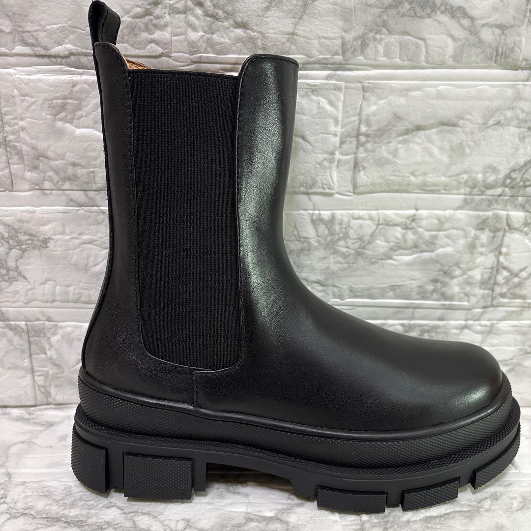 【新品未使用】アトリエブルージュ レザーサイドゴアタンクブーツ S 22.5