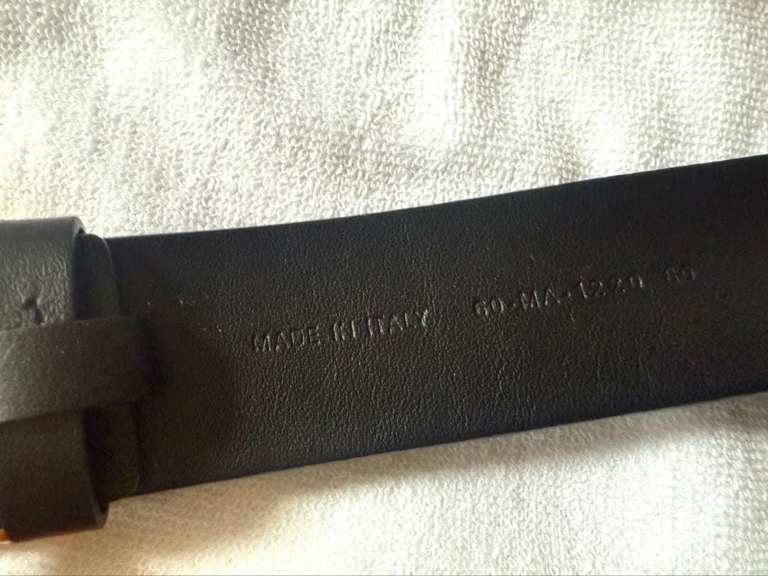 Dior 黒レザーベルト ゴールドバックル