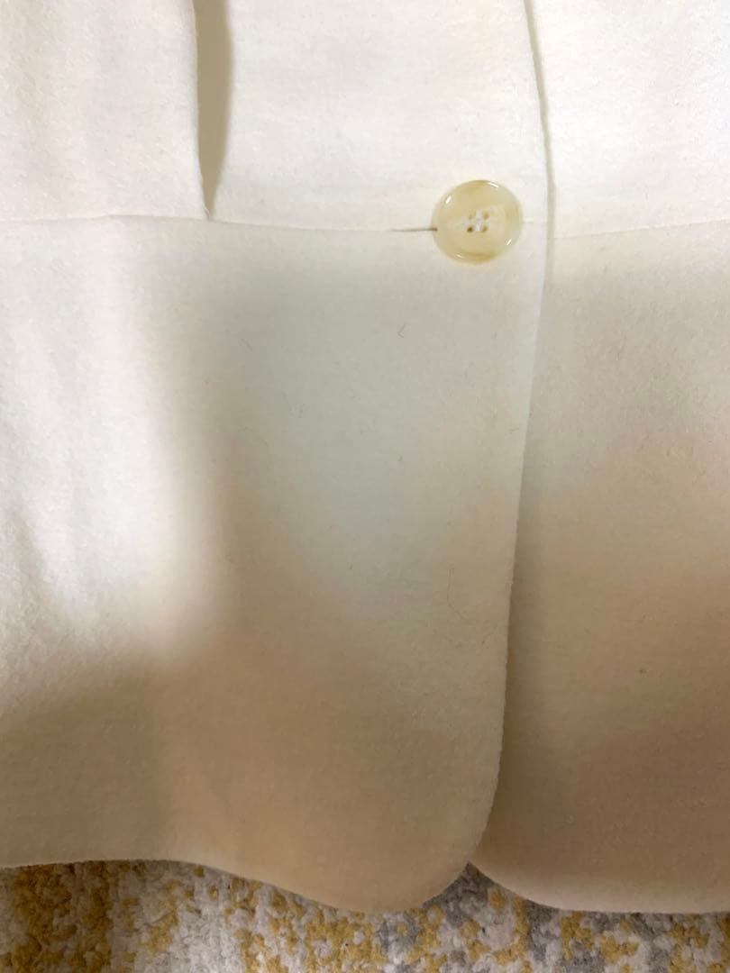 美品　アナイ　ノーカラージャケット　白系　38