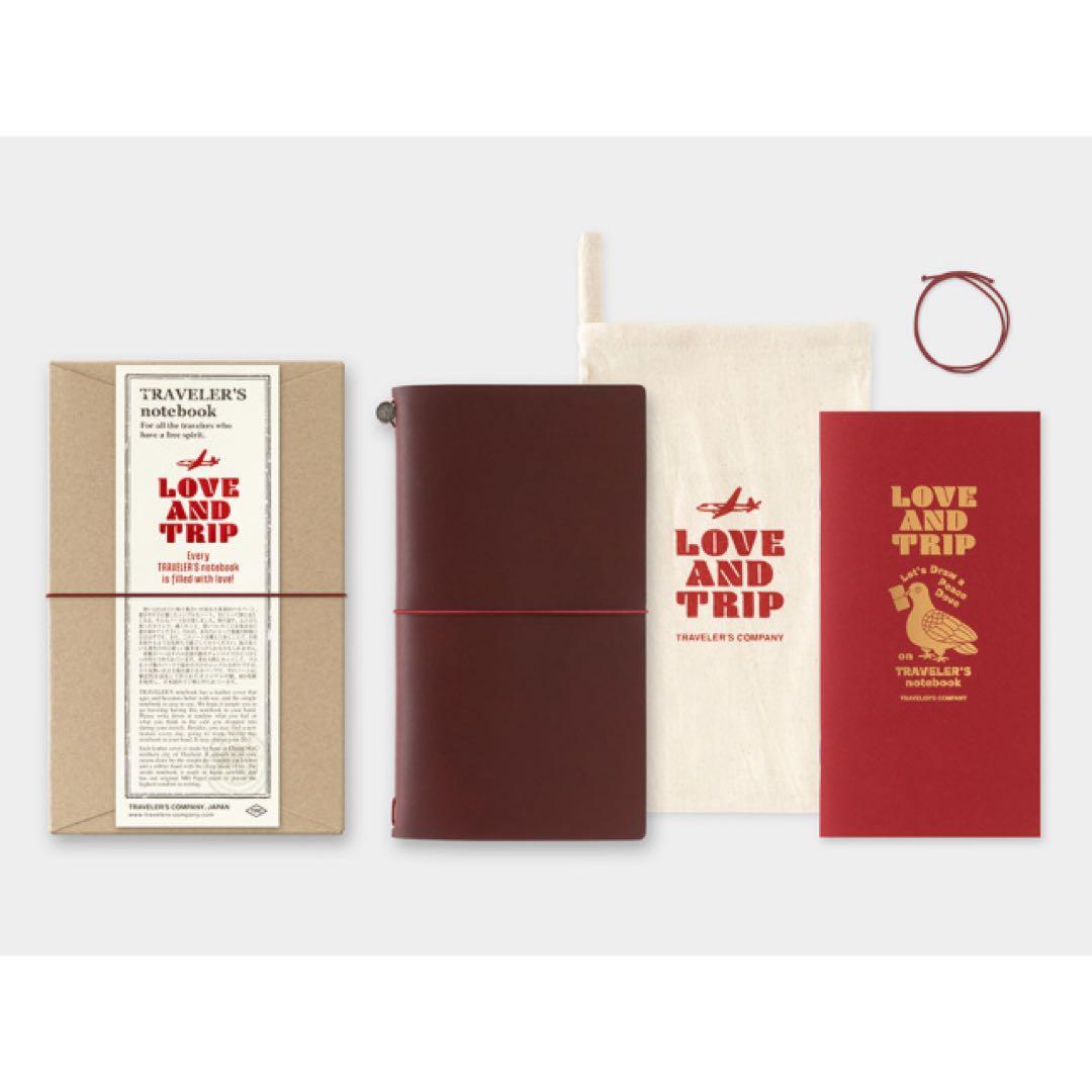 トラベラーズノート レギュラーサイズ LOVE AND TRIP レッド 限定
