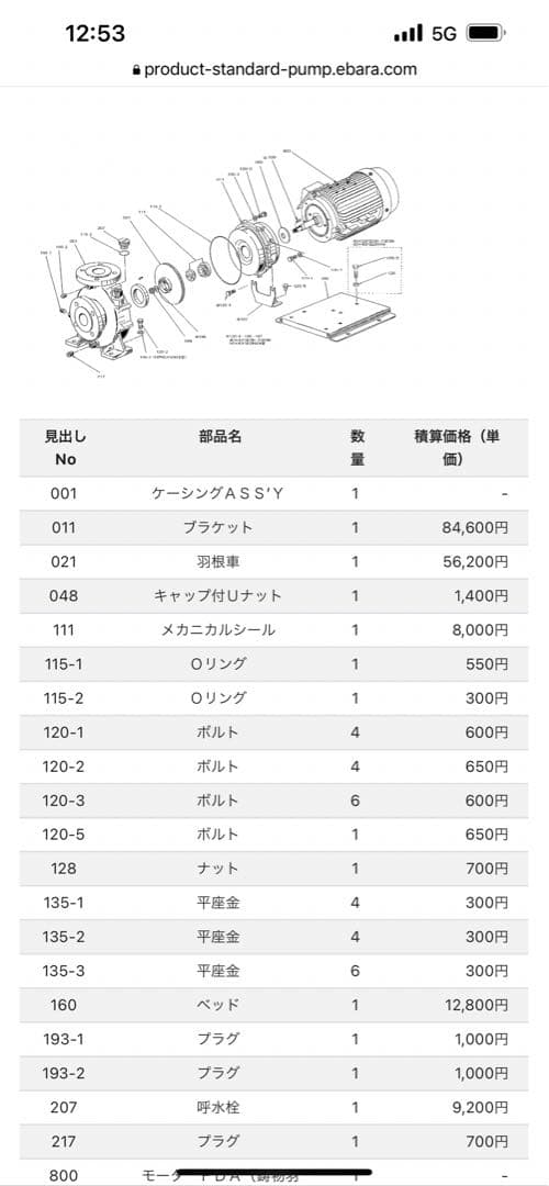 水中ポンプ(新品未使用)