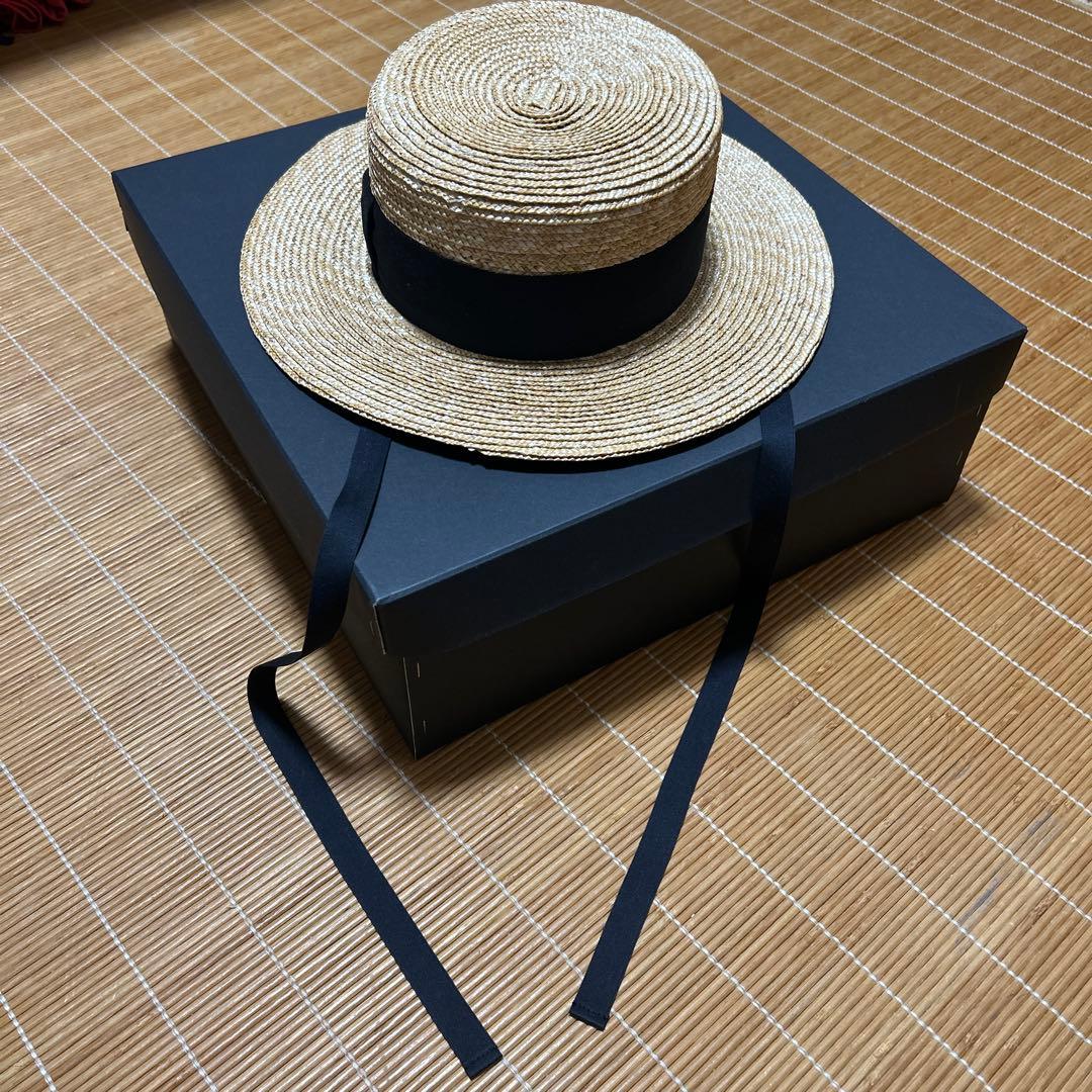 foufou カンカン帽 リボン付き麦わら帽子