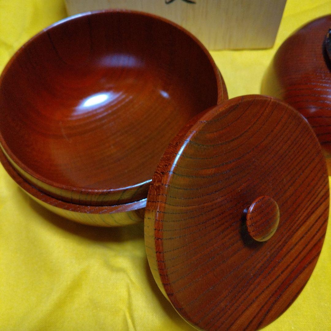 浅田孝夫作　欅　茶筒　木箱入り