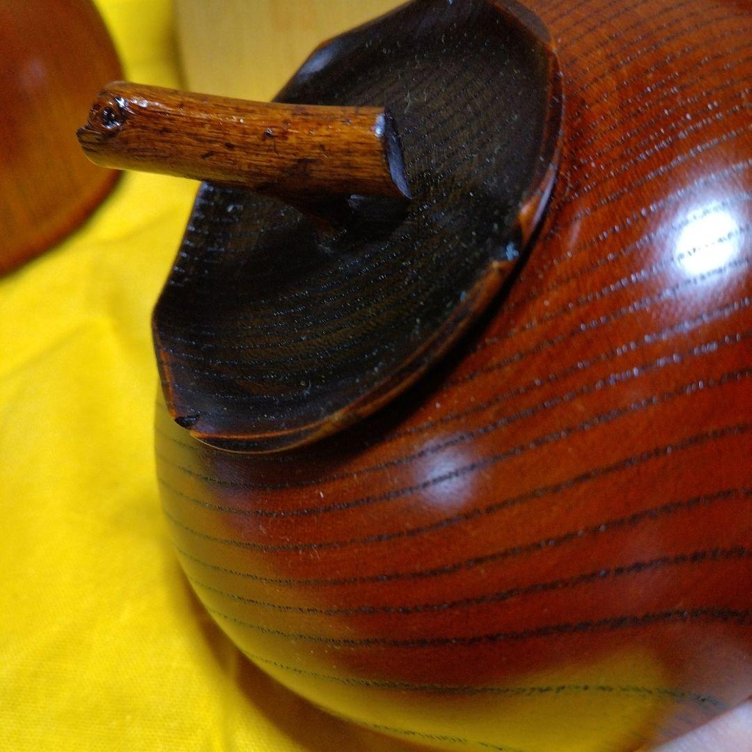 浅田孝夫作　欅　茶筒　木箱入り