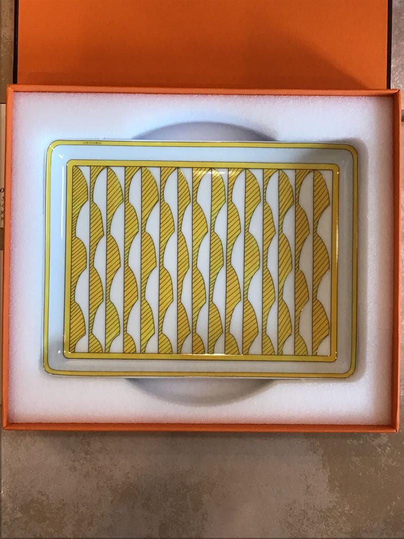 【新品】HERMES エルメス 食器ソレイユ 長方形プレート