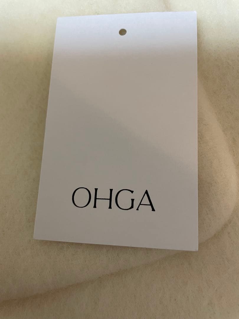 【未使用タグ付き】OHGA シャギーコーディガン　ホワイト