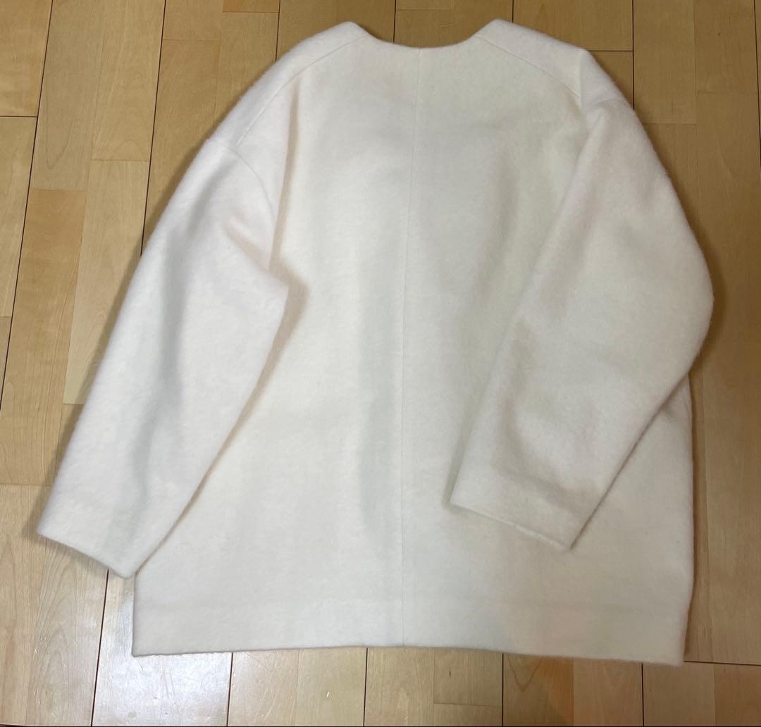 【未使用タグ付き】OHGA シャギーコーディガン　ホワイト