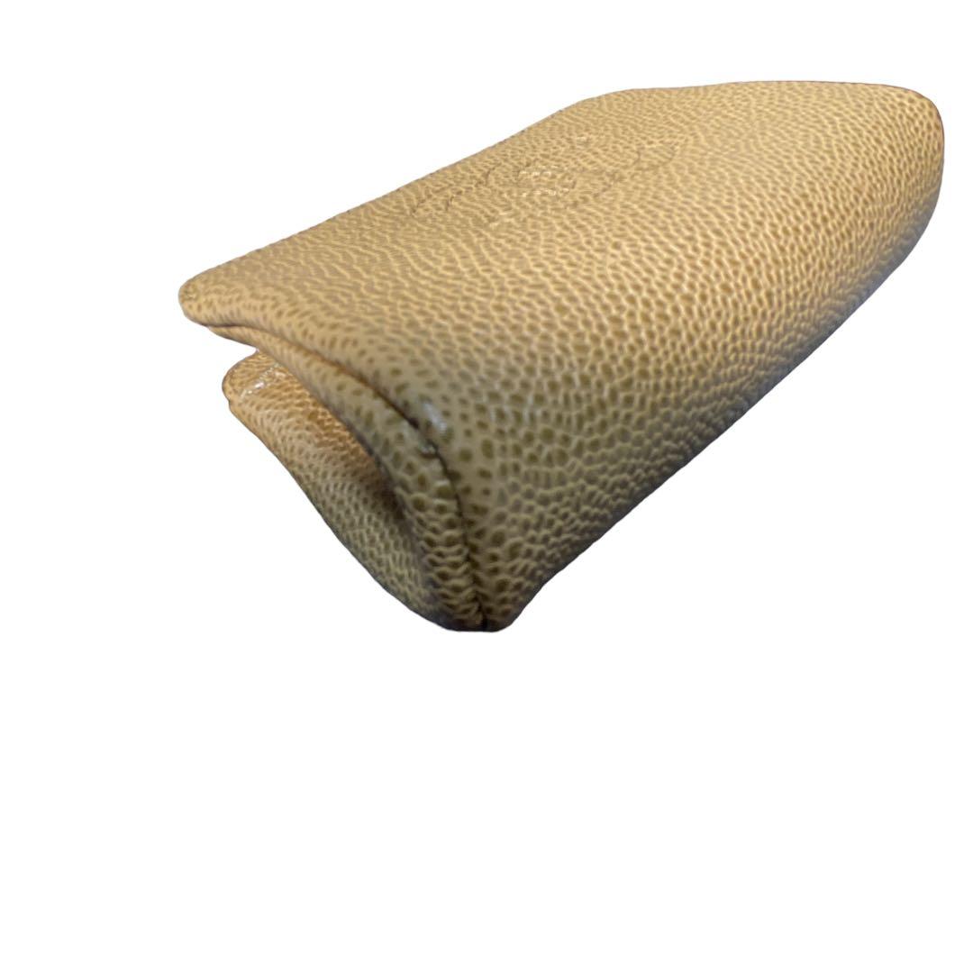 シャネル　CHANEL キャビアスキン　小物入れ　ベージュ