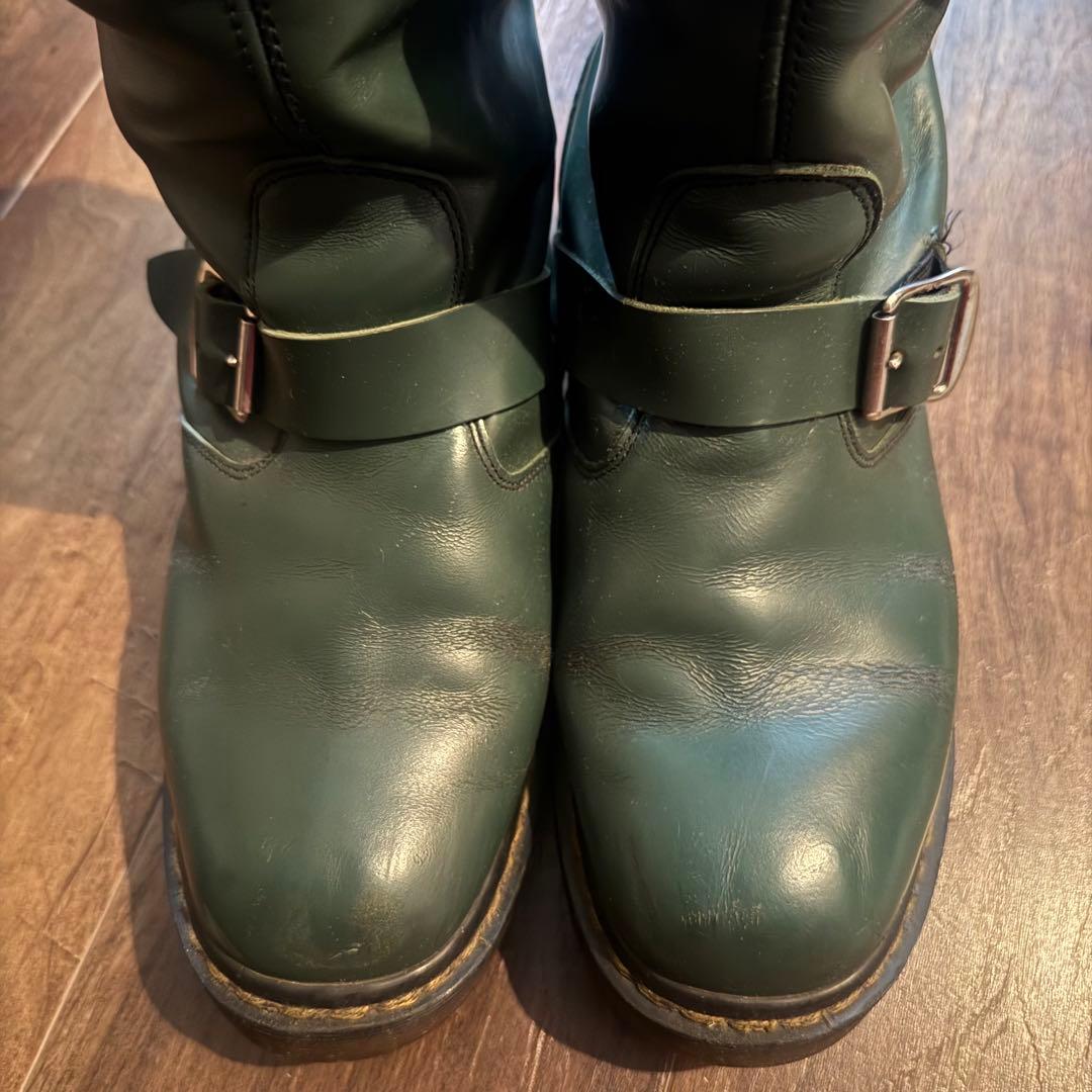イングランド製 ドクターマーチン エンジニアブーツ緑 UK5 希少
