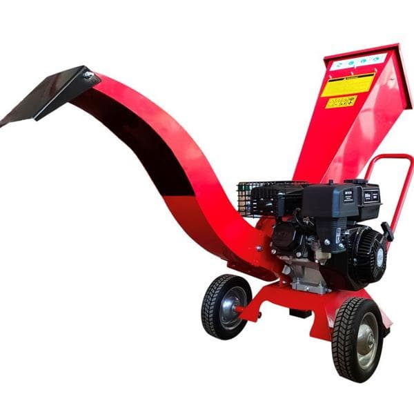 ウッドチッパー7.5馬力★最大処理径70mm 粉砕機 日本語説明赤【営業所留め】