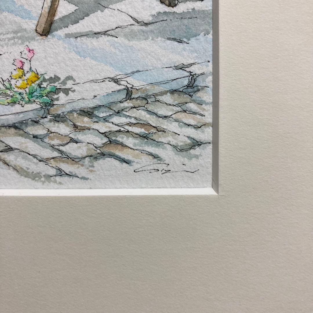 【真作】内田新哉「VALENTINO」水彩原画 直筆サイン 裏書き有り 絵画