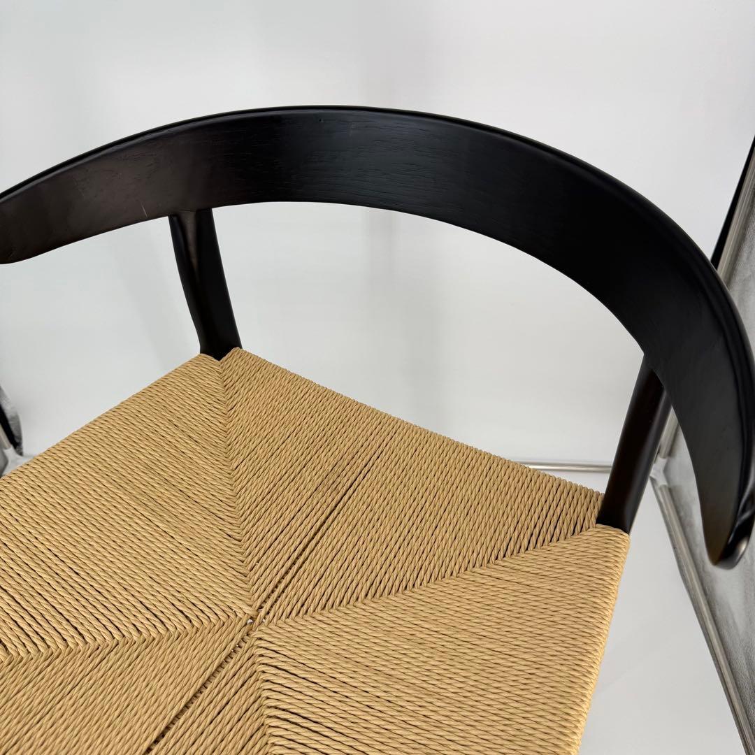 【送料込】Re:CENO PRODUCペーパーコードチェア ブラック×ナチュラル