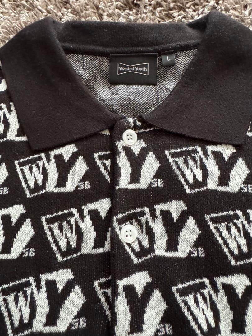 wasted youth ウェイステッドユース tokion ニットポロシャツL
