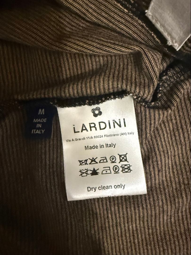 LARDINI ラルディーニ スキッパー ポロシャツ ニットポロ ブラック