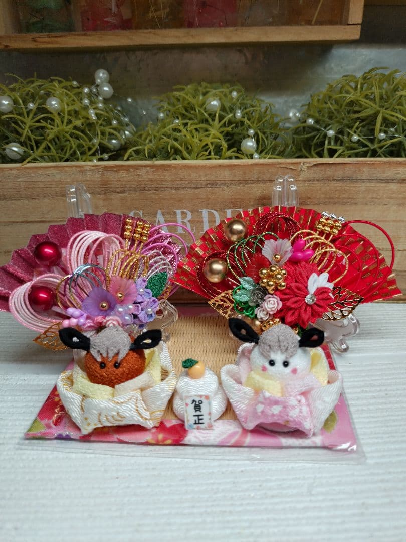 ♦No.18☆クリスマス飾り*☆サンタうさぎちゃんと可愛いピンクツリー♦他