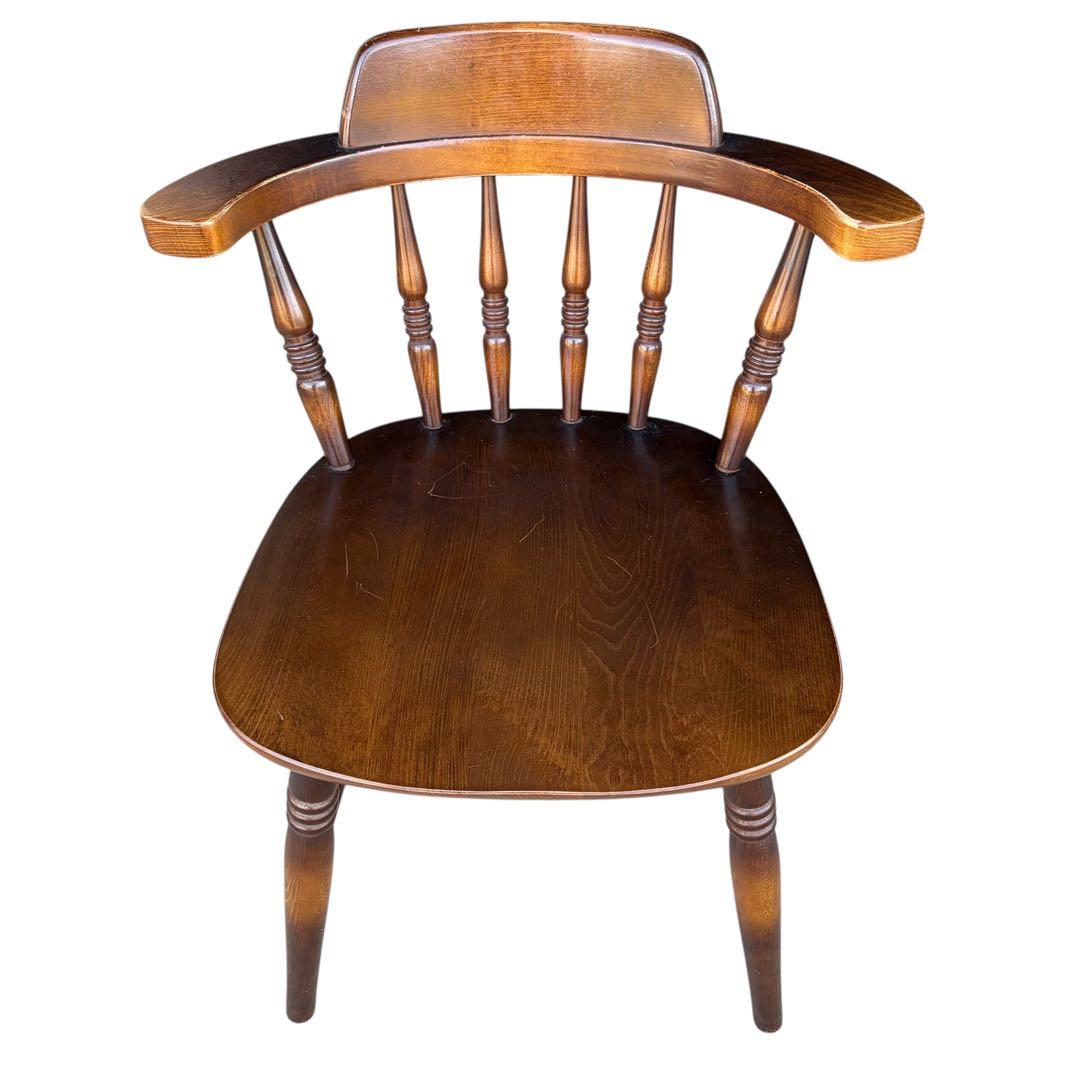 【希少美品】飛騨産業 キツツキマーク ウィンザーチェア レトロ　アンティーク②