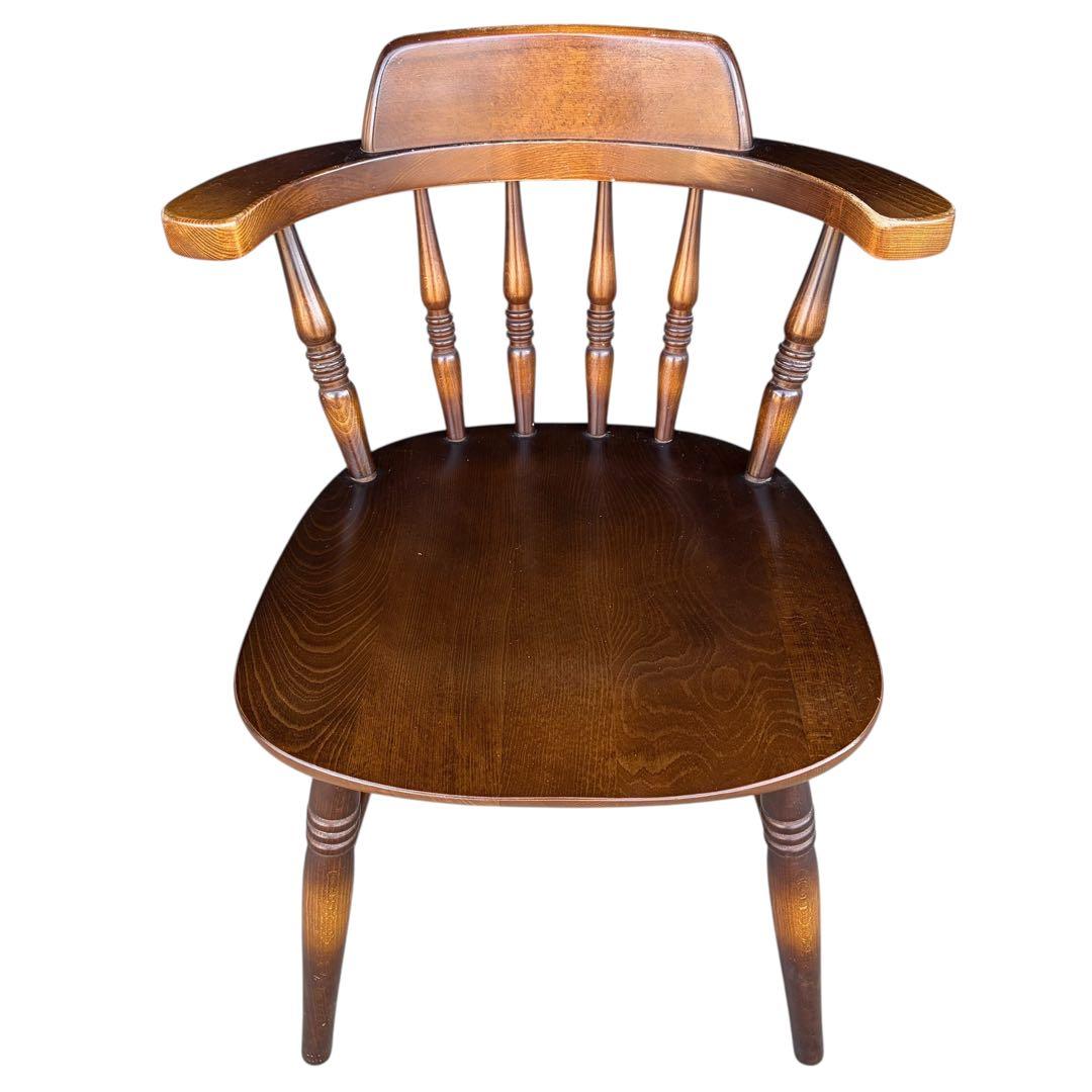 【希少美品】飛騨産業 キツツキマーク ウィンザーチェア レトロ　アンティーク②