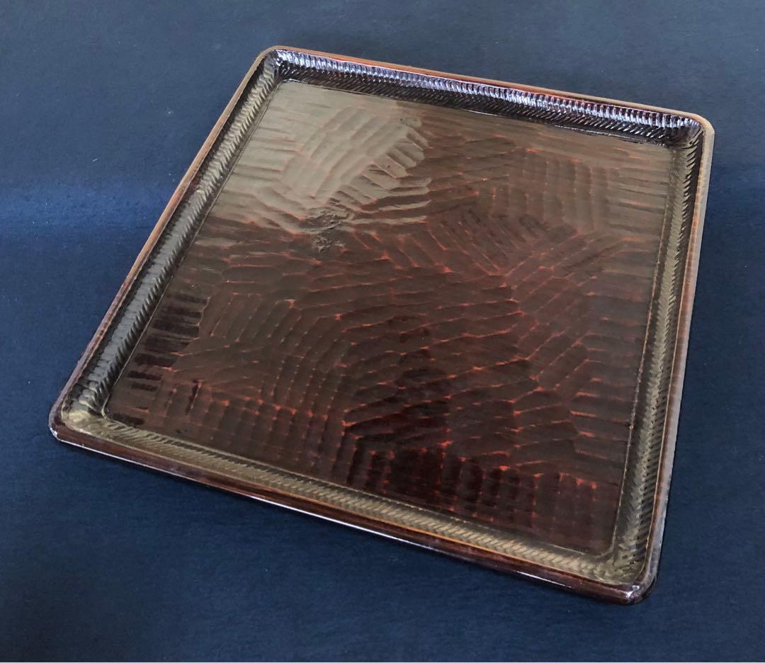 《R》伝統工芸 讃岐彫 四方膳5客 讃岐盆 銘々膳 刳抜　260205く5