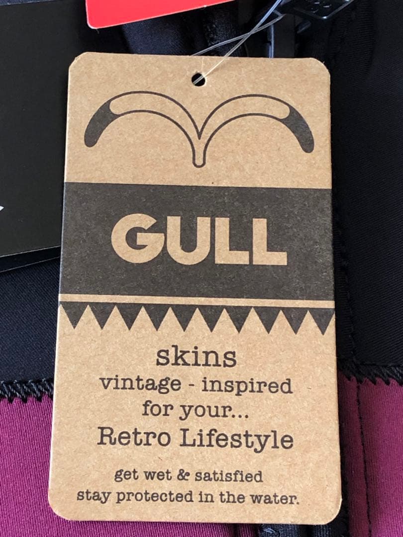 GULL 4mm SKIN JACKETタッパー ブラック/ボルドーLサイズ