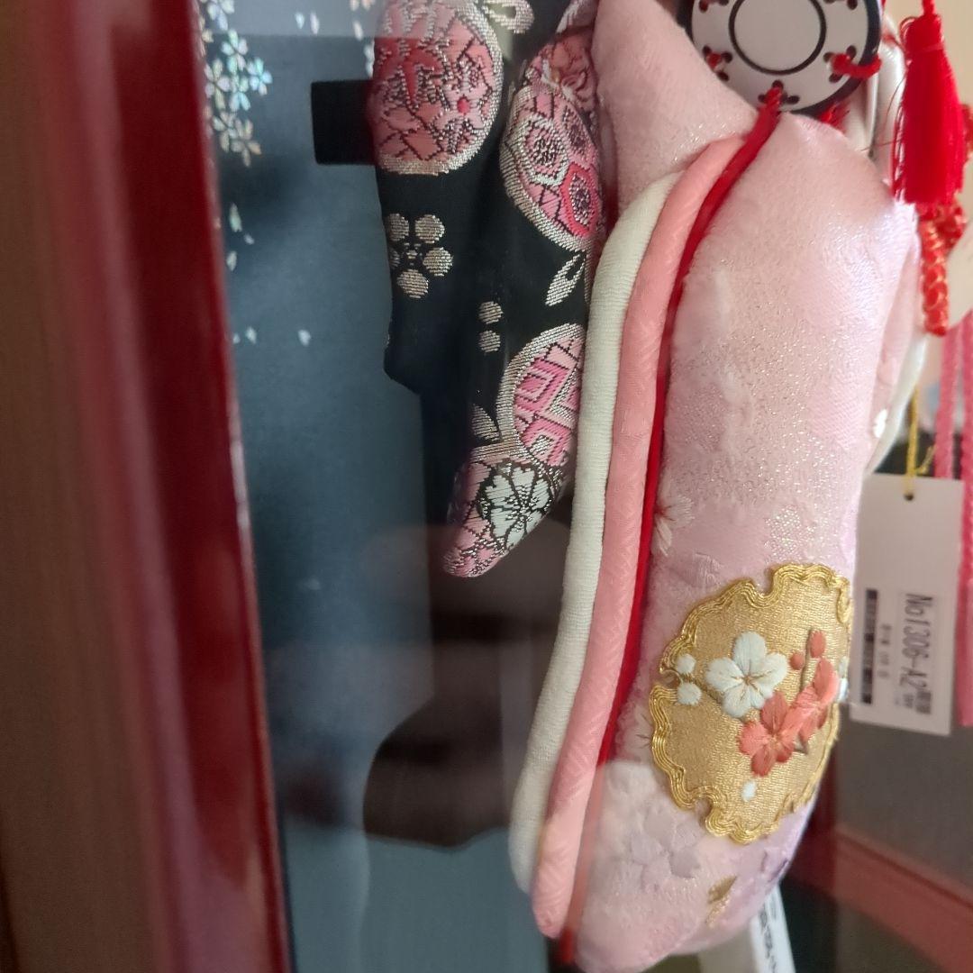 ★羽子板飾★　手づくり押絵羽子板　レトロ　伝統工芸品　アクリルケース入り 日本