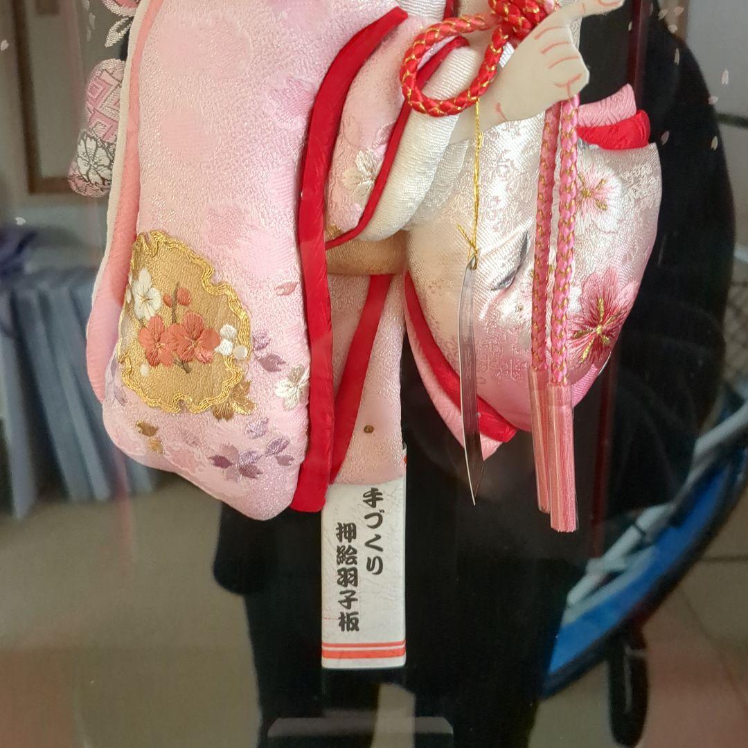 ★羽子板飾★　手づくり押絵羽子板　レトロ　伝統工芸品　アクリルケース入り 日本