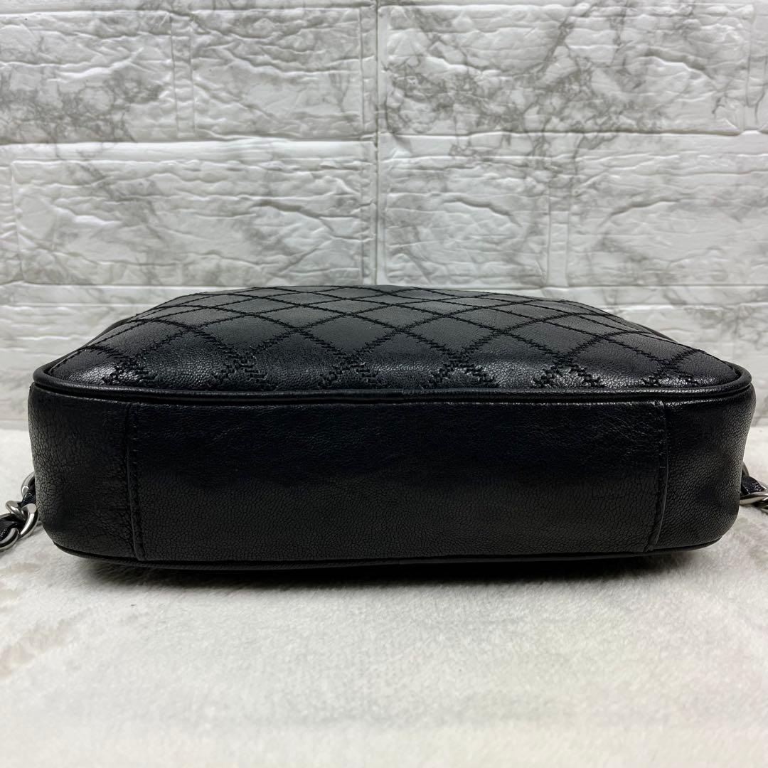 【希少/極美品】 トリーバーチ ショルダーバッグ カメラバッグ 黒 キルティング