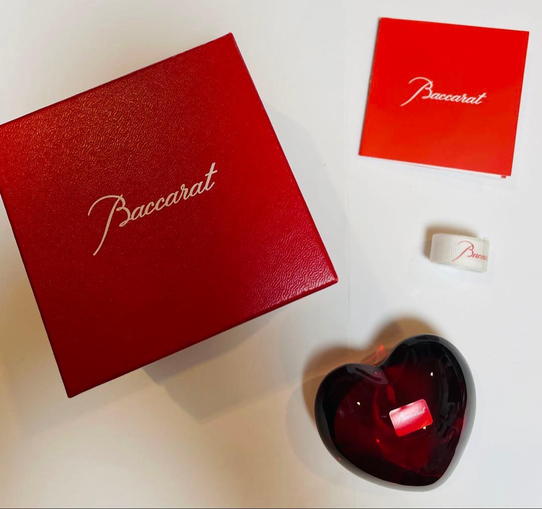 Baccarat ハート型クリスタル置物