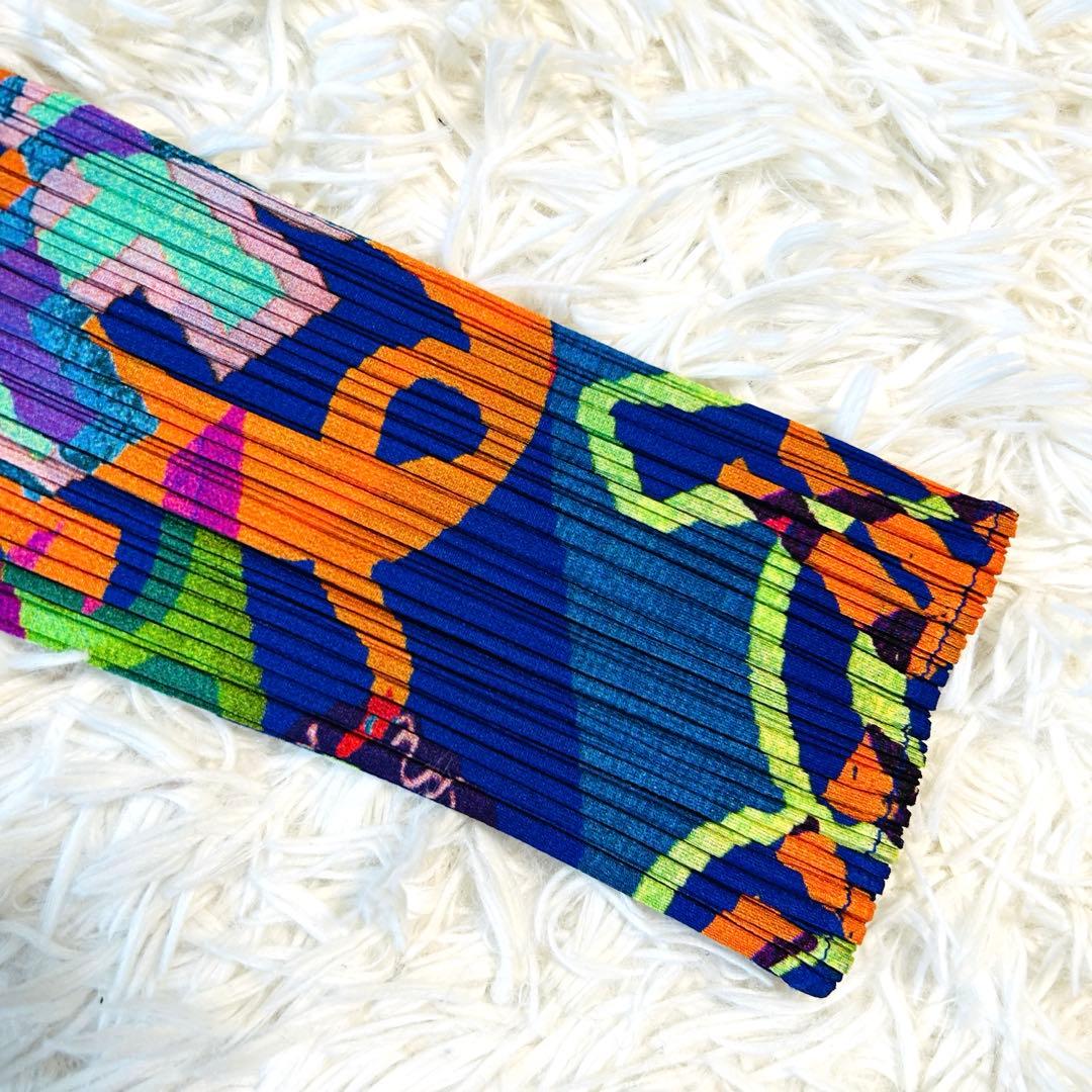 プリーツプリーズ グラフィックアート カットソー 長袖 イッセイミヤケ