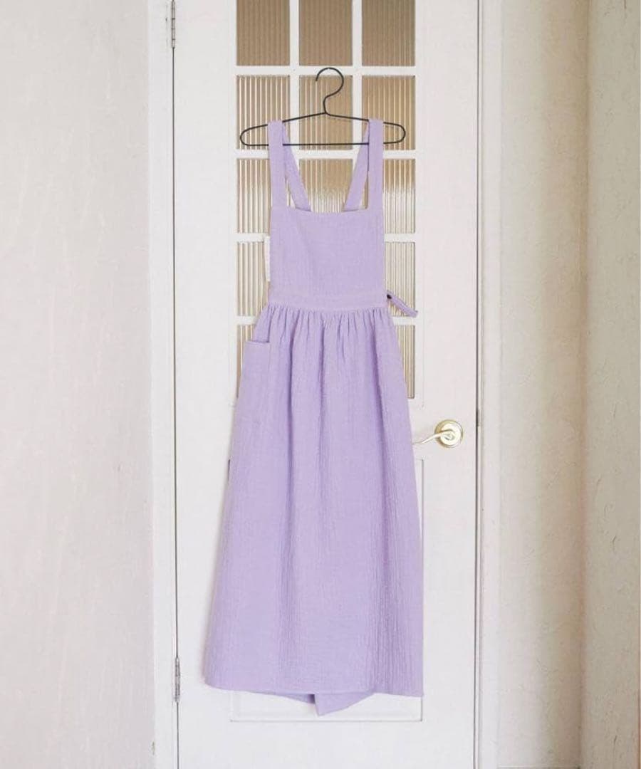 chunさま専用 辻希美 プロデュース コットンガーゼエプロン パープル
