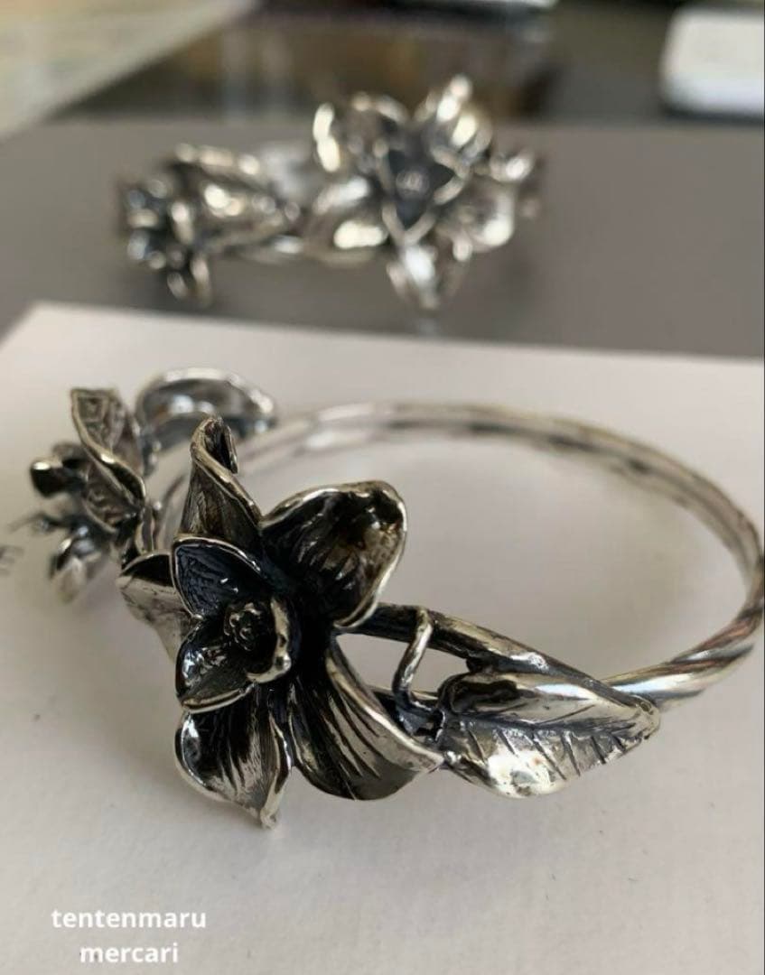 金*銀様 ☆新品☆銀座和光☆アンティーク調　SILVER800ナプキンリング☆2