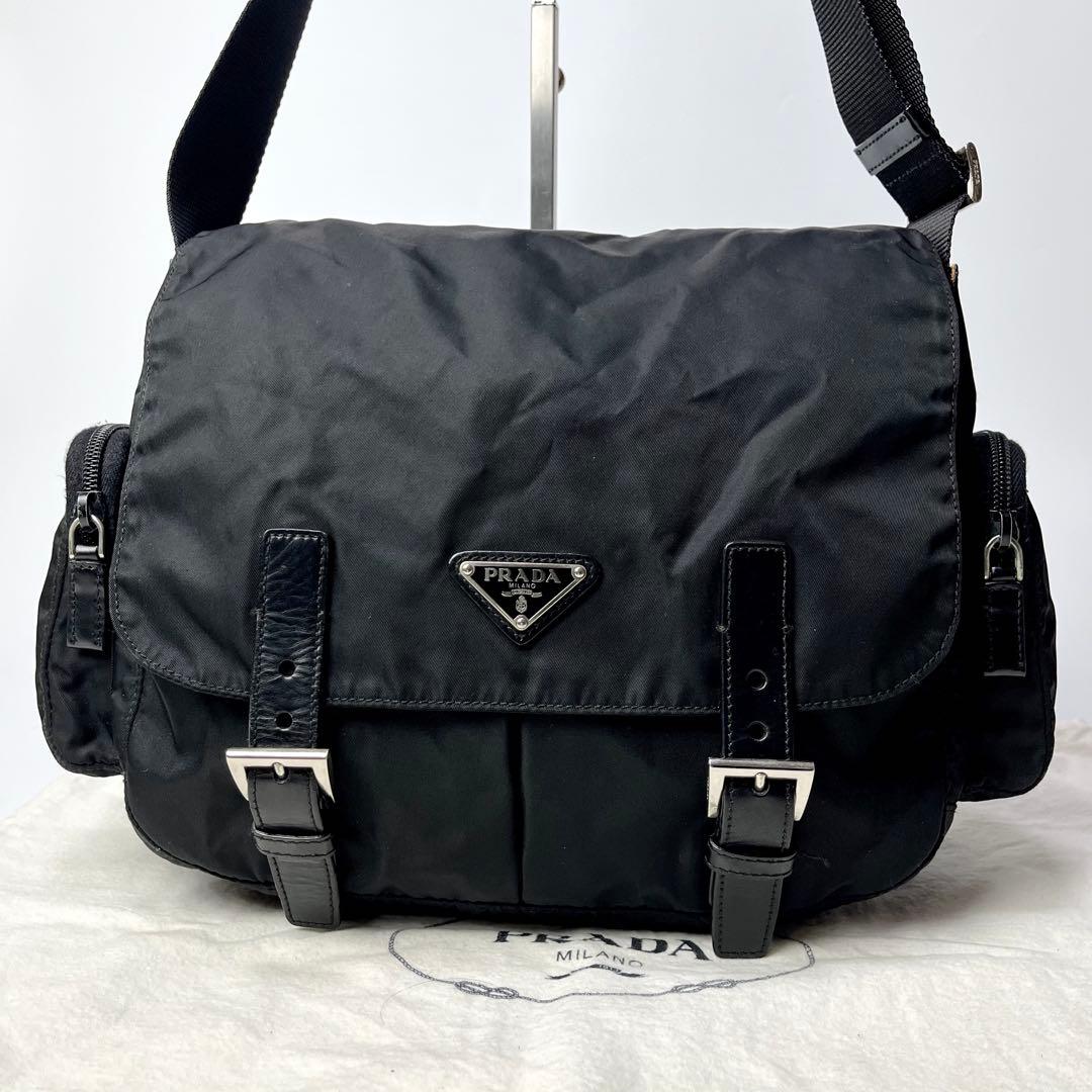 ギャラ付/極美品/入手困難✨プラダ ショルダーバッグ メッセンジャー 多ポケット