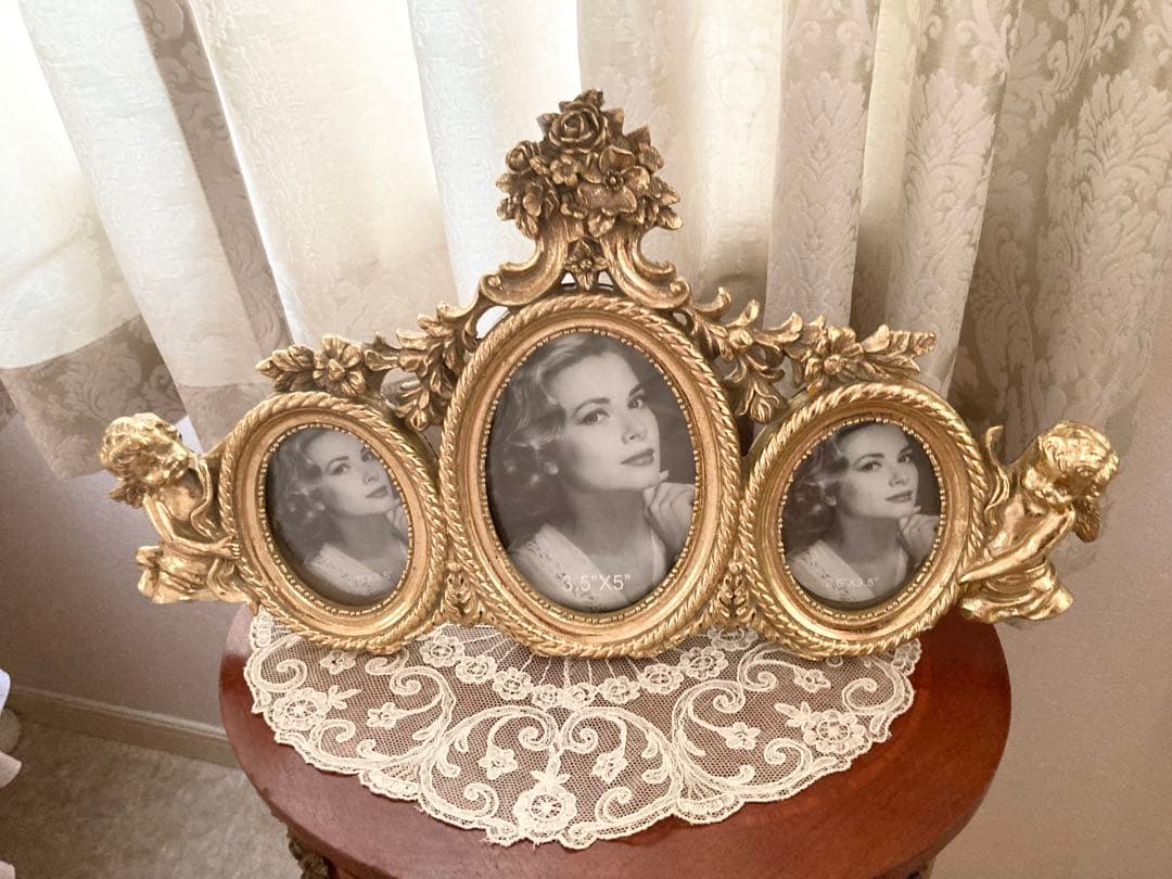 パリ蚤の市購入rococoゴールドフォトフレームフランス蚤の市