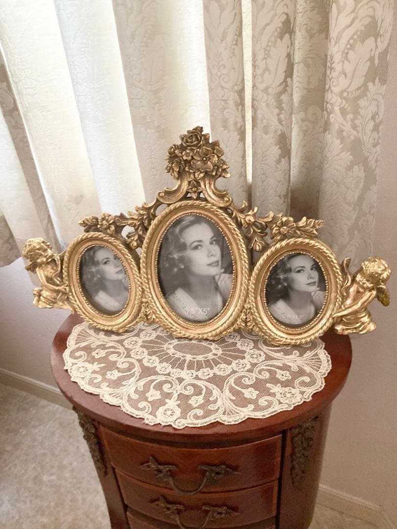 パリ蚤の市購入rococoゴールドフォトフレームフランス蚤の市