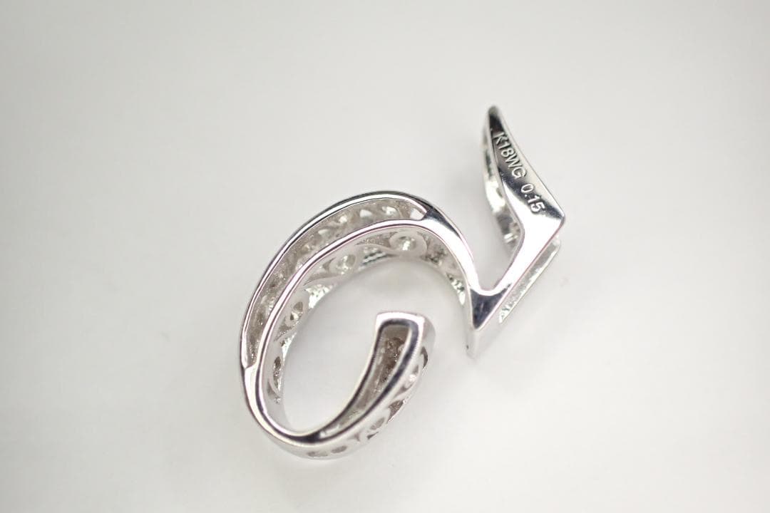 26/美品 ノンブル ゆきざき ユキザキ K18WG ダイヤ ペンダントトップ