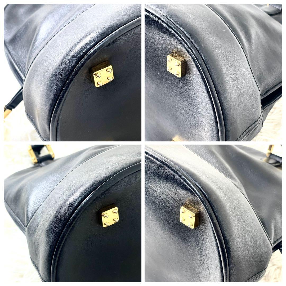 ロエベ　LOEWE アナグラム　ハンドバッグ　レザー　ブラック　黒　手提げ