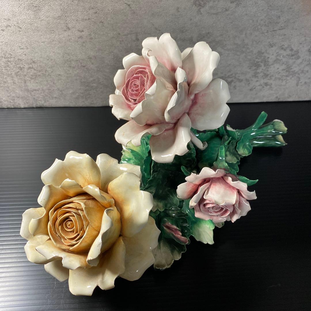 カポディモンテ　イタリア　陶花　アンティーク