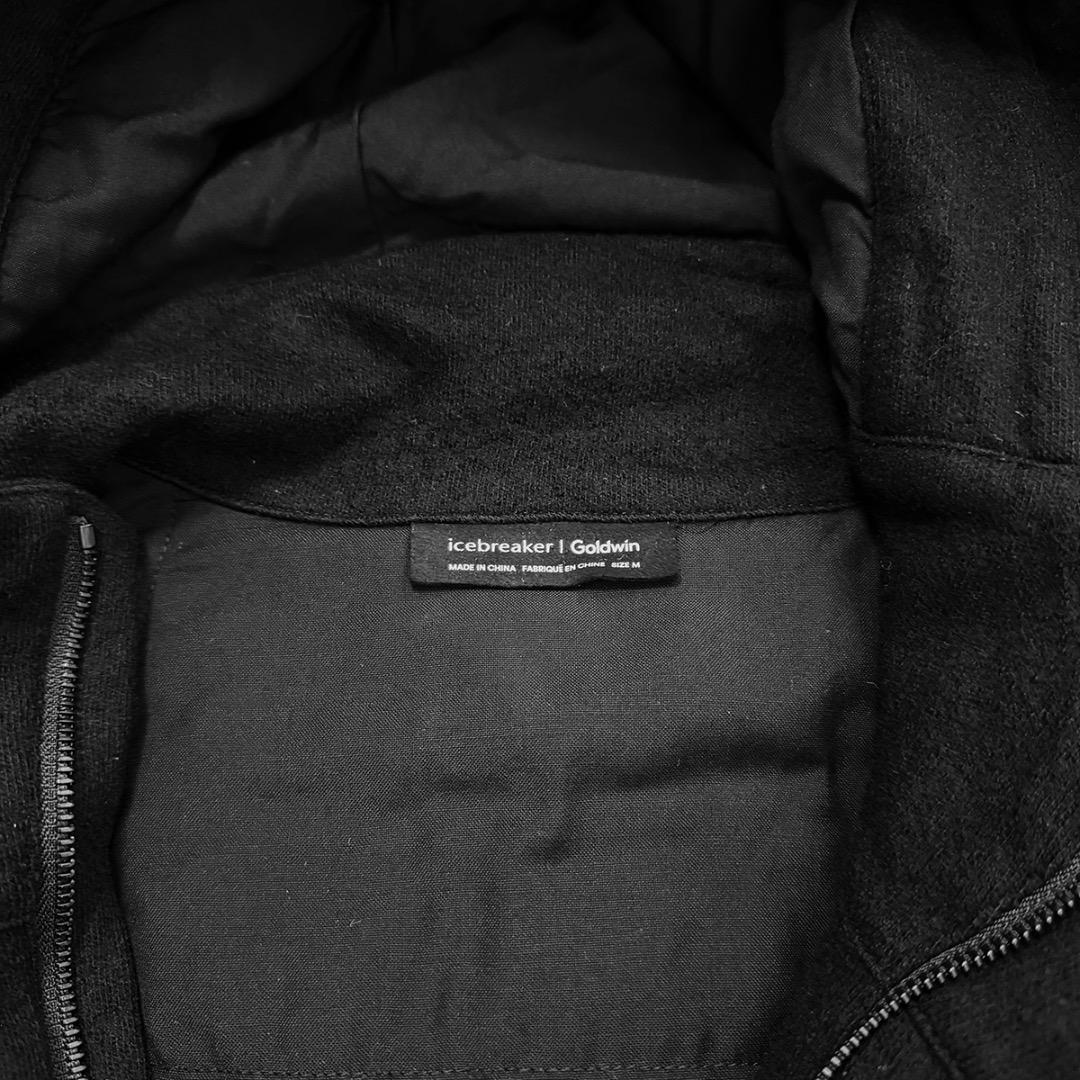 美品［icebreaker × Goldwin メリノウール コート 黒 M］