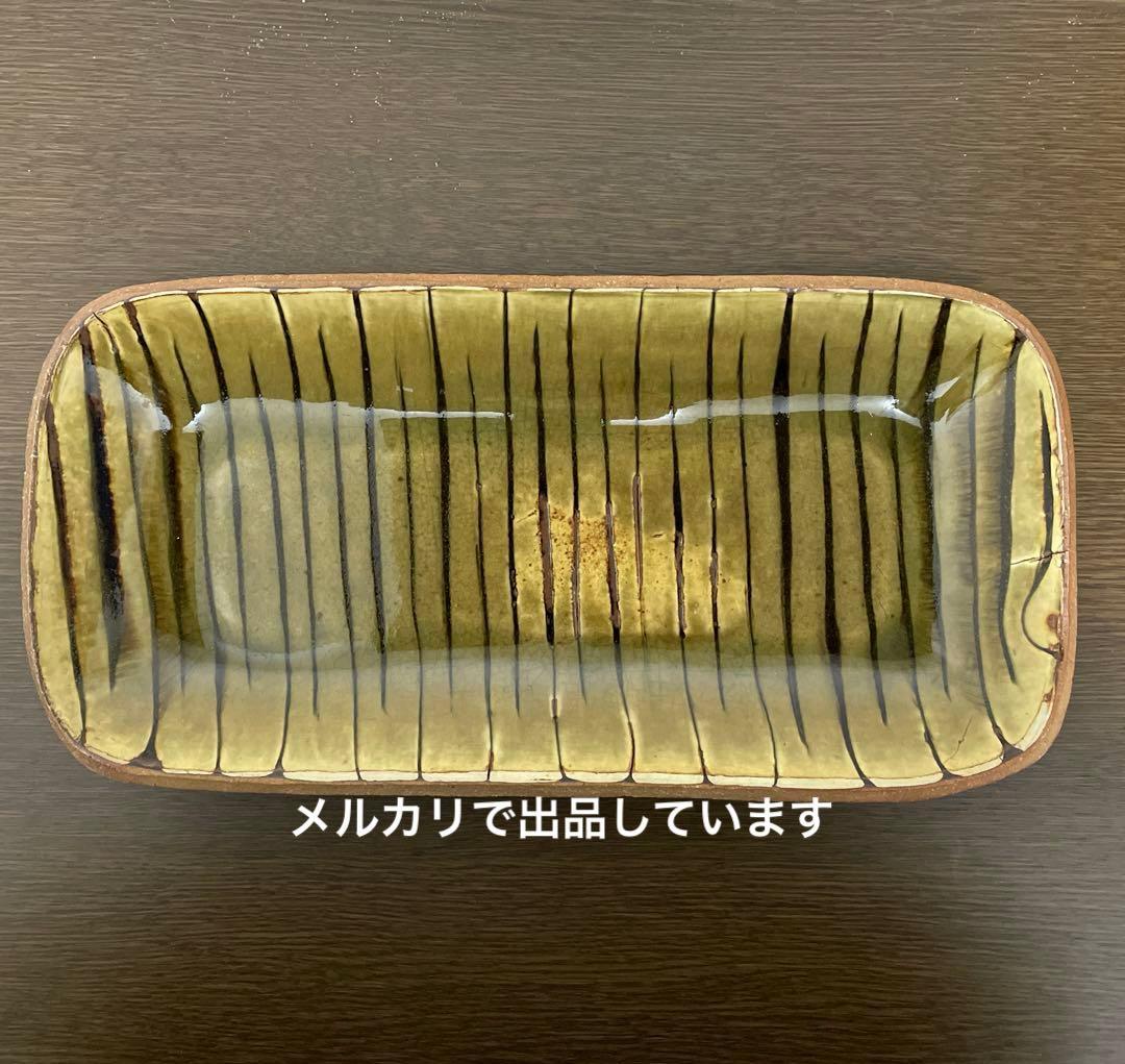 【新品未使用】生畑皿山窯 前野直史 スリップウエア 長皿 31cm 京都