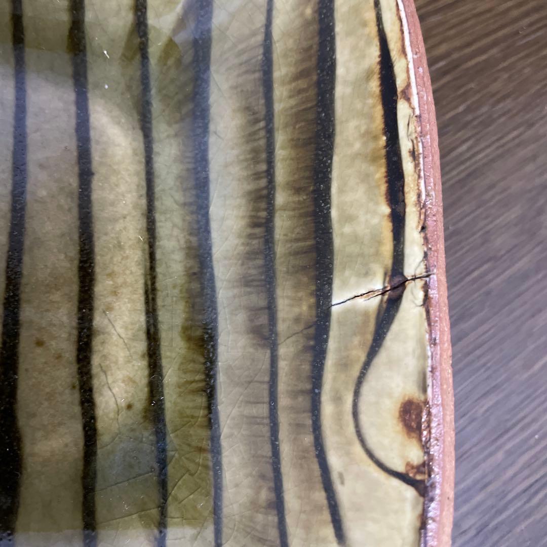 【新品未使用】生畑皿山窯 前野直史 スリップウエア 長皿 31cm 京都