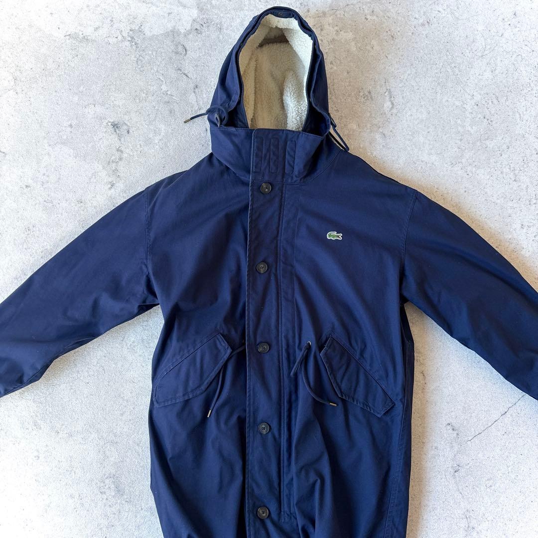 ラコステ 3way 裏ボア モッズコート フィッシュテイルパーカー ネイビーXL