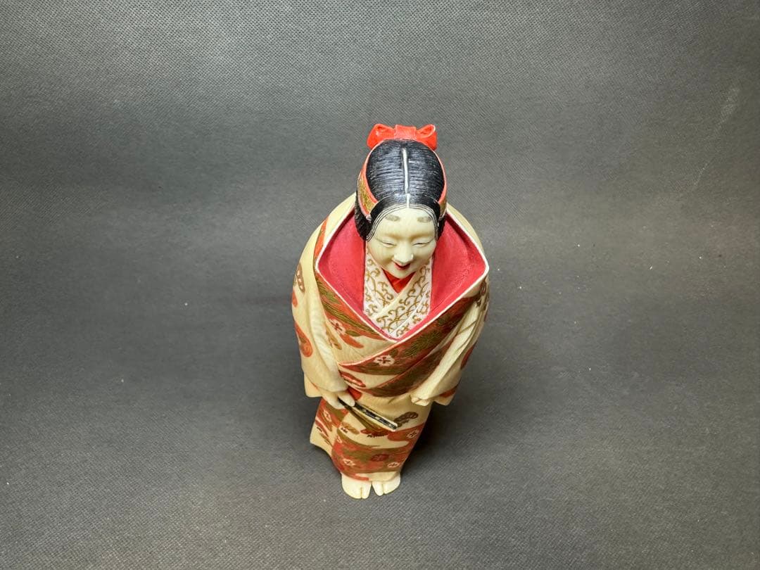 極上　博多人形　希少品　置物　仏像　和彫　天然素材　アンティーク　和彫　置物