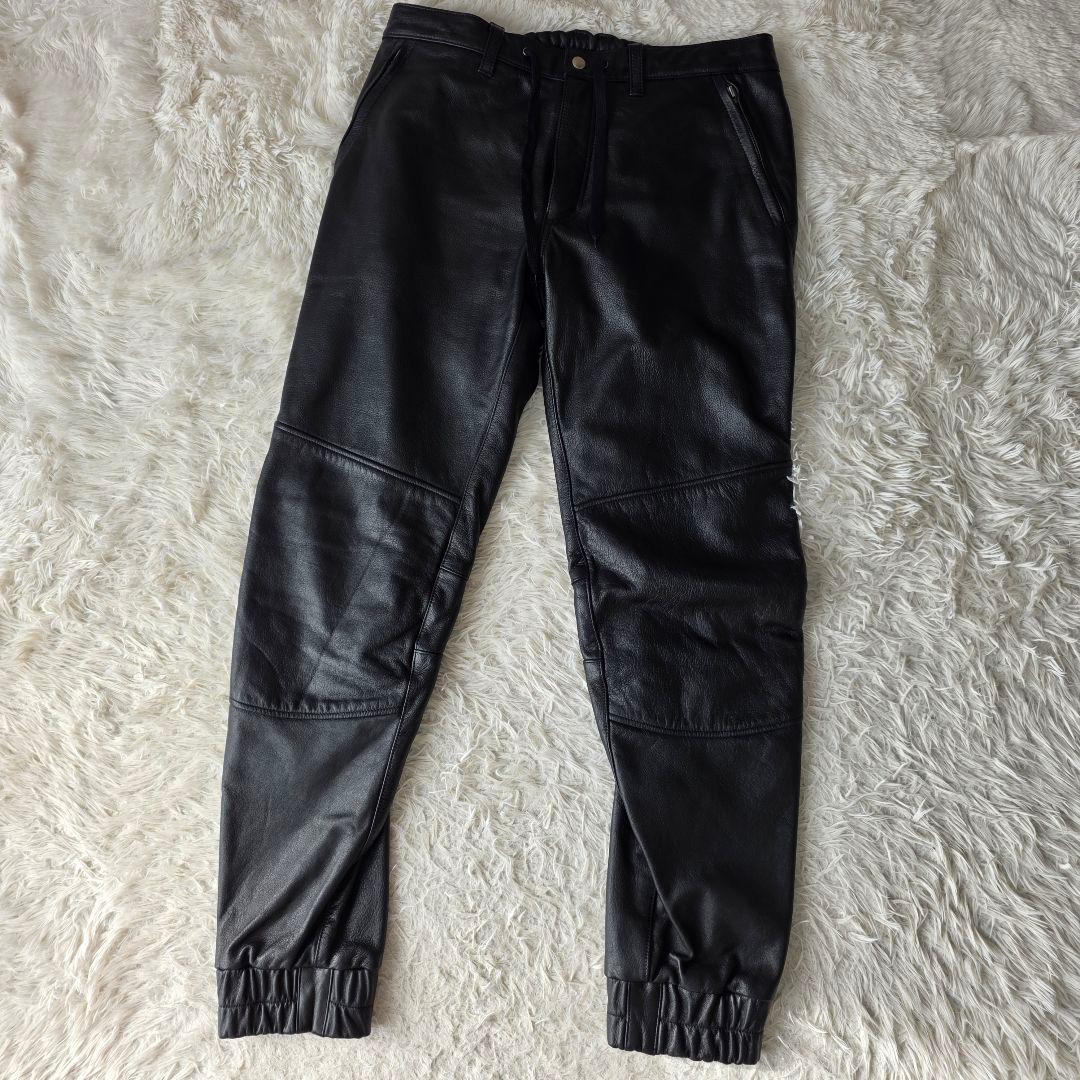 【極美品/稀少3L】KADOYA レザーパンツ カーゴパンツ ライダース 牛革