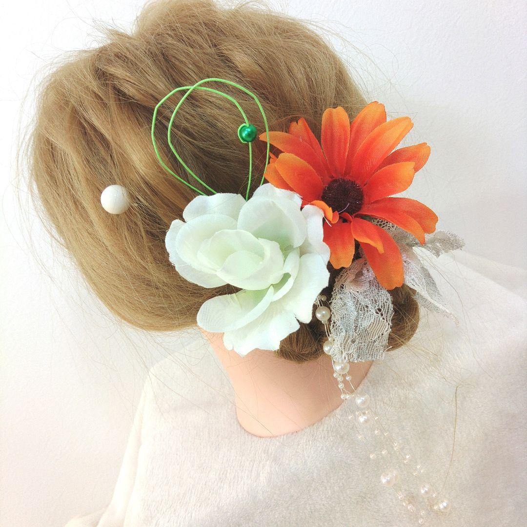 格安！　振袖フルセット　8点　成人式　結婚式　前撮り　蝶々　クリーム色　袋帯　白