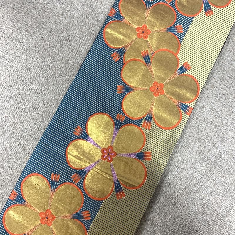 508ag23□七五三 七歳 女児 着物&袋帯&長襦袢 金彩 花車□美品