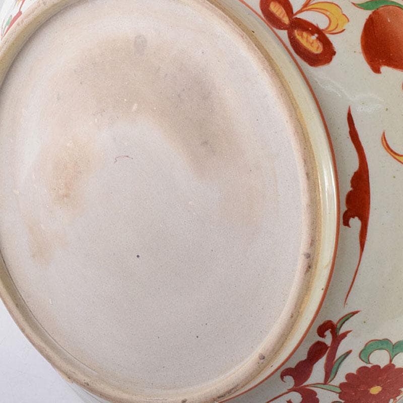 中国　呉州赤絵　獅子花文　大皿　飾り皿　直径約41㎝　V　7348C