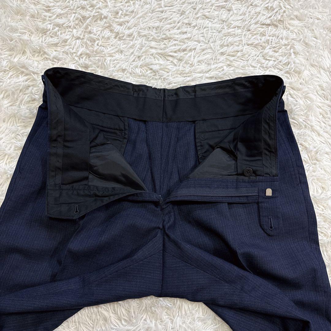 【美品】バーバリーロンドン セットアップスーツ シャドーロゴ カシミヤ混 AB6