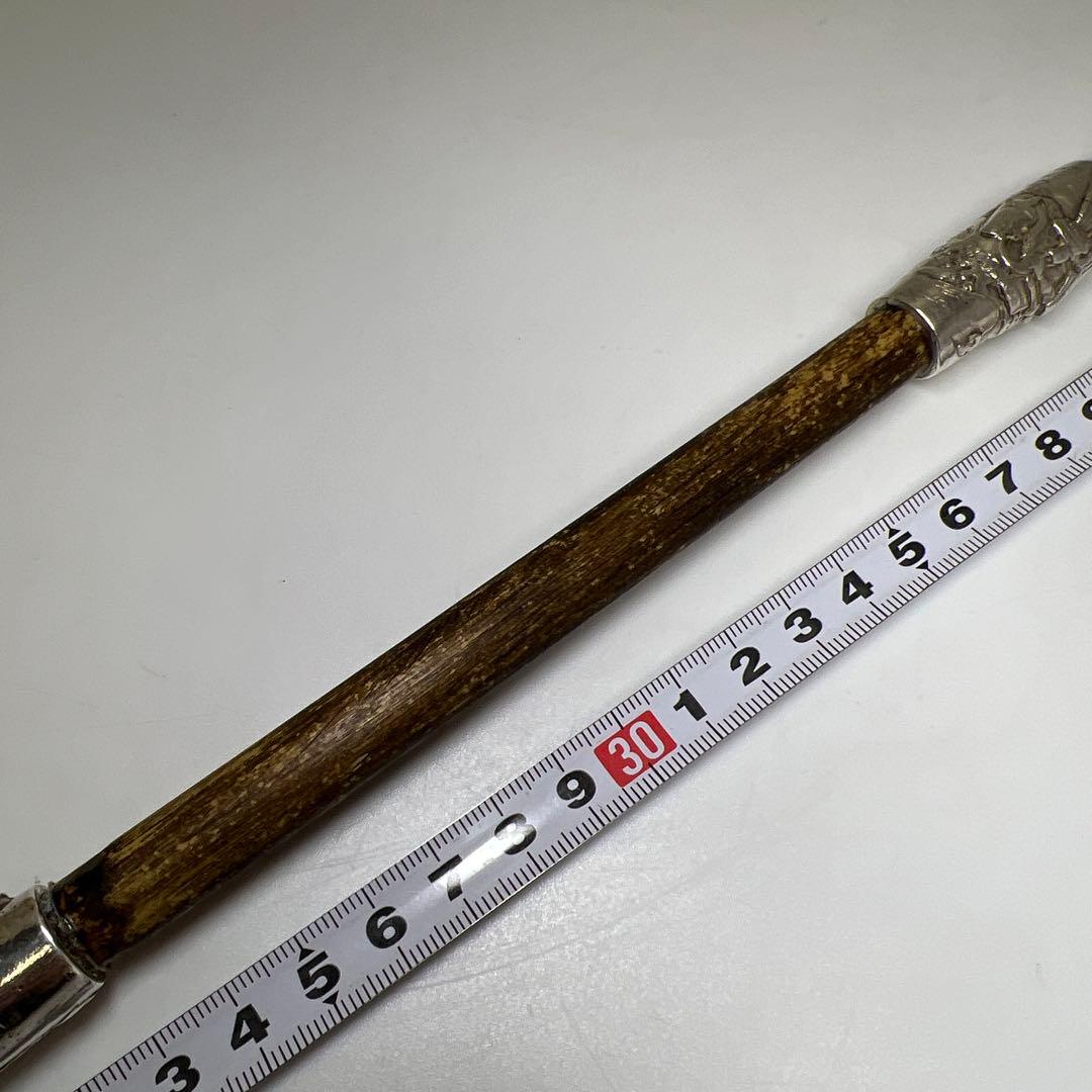 銀刻印　松流軒政輝　大キセル　163g 東Y8-0204☆2F