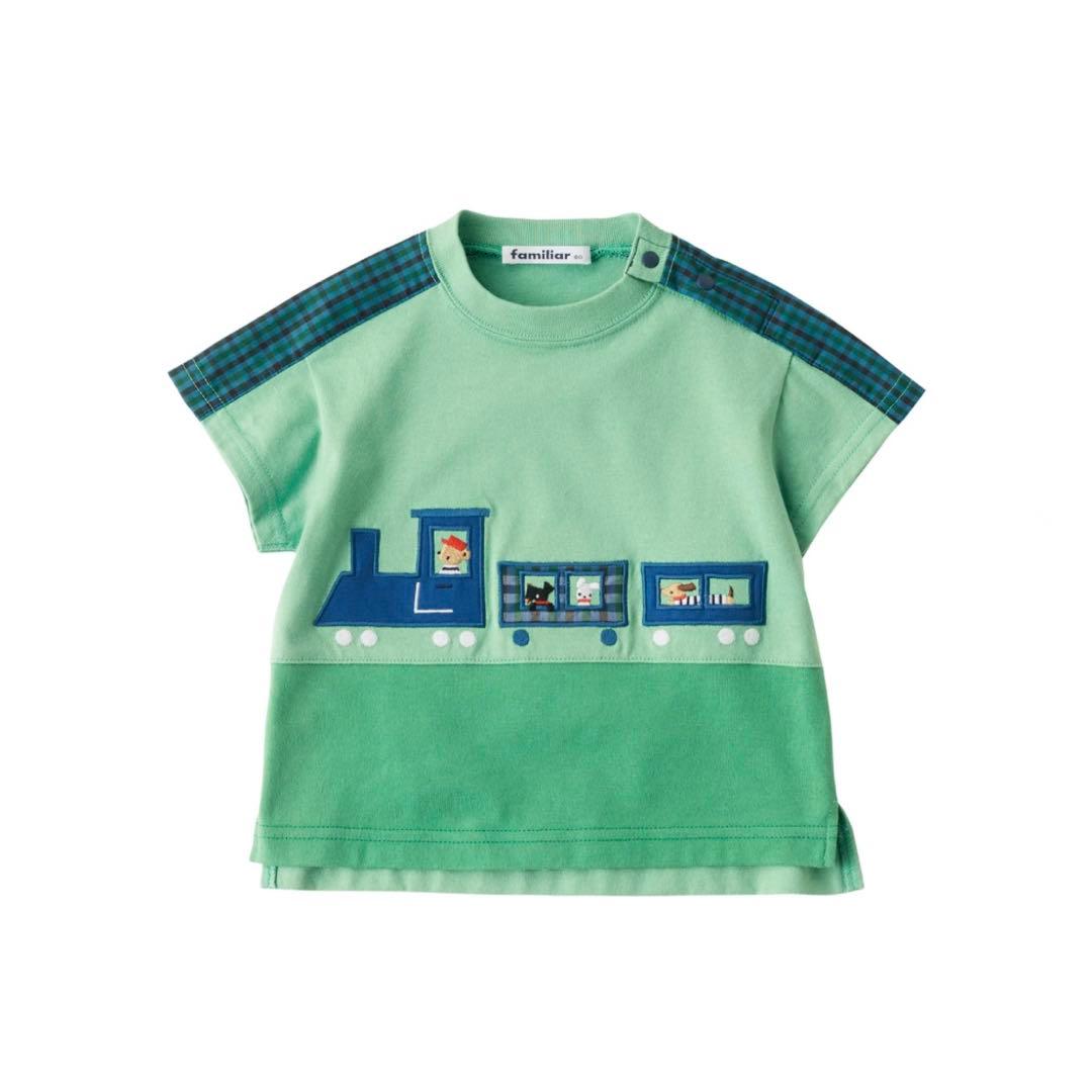 familiar ファミリア Tシャツ 半袖 チェック 90cm 新品 タグ付き