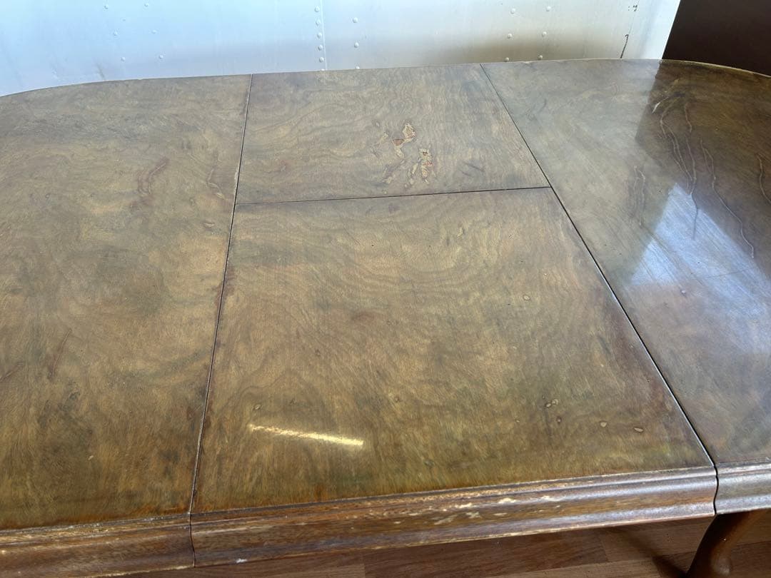 703 マルニ木工 伸長式ダイニングテーブル クラシカル 木製 アンティーク　a