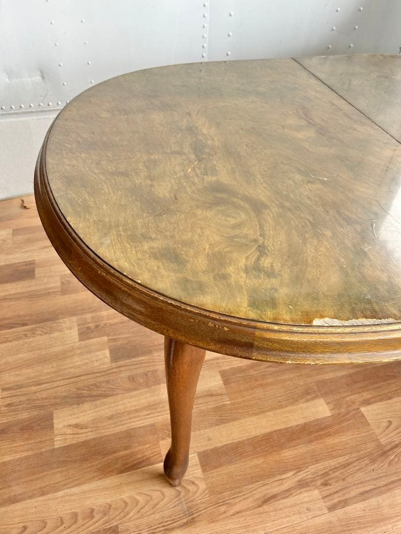 703 マルニ木工 伸長式ダイニングテーブル クラシカル 木製 アンティーク　a